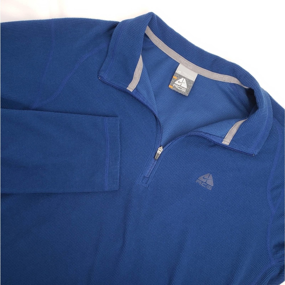 Nike ACG fleece pullover quarter zip blue M